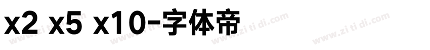 x2 x5 x10字体转换